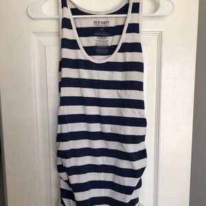 Large Old Navy ribbed Navy striped tank GUC